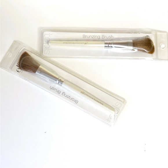 2 Pk Elf Bronzing Blush Contour Highlight Brush Soft Synthetic Vegan - Picture 6 of 7